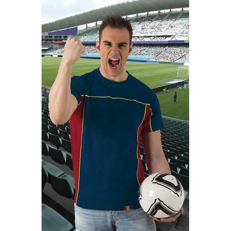 Pánske tričko (FURIA) > modrá (orion navy)/červená (lotto)/žltá (lemon) > 2XL