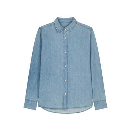 Dámska košeľa (STANLEY\STELLA Stella Denim Shirt) > modrá (light wash) > XS