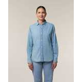 Dámska košeľa (STANLEY\STELLA Stella Denim Shirt) > modrá (light wash) > XS