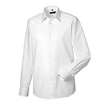 Pánska košeľa(Long Sleeve Easy Care Tailored Oxford RUSSELL) > biela > S