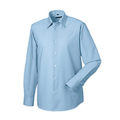 Pánska košeľa(Long Sleeve Easy Care Tailored Oxford RUSSELL) > modrá (oxford) > S