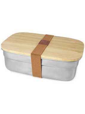 Obědová krabička z nerezové oceli s bambusovým víčkem Tite>prírodná