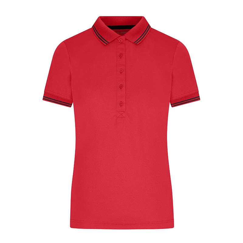 Dámska polokošeľa (JN Ladies' Functional Polo) > červená / čierna > M