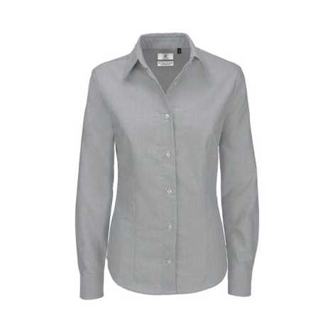 Dámska košeľa (B&C OXFORD LSL/WOMEN) > strieborná (moon) > XL