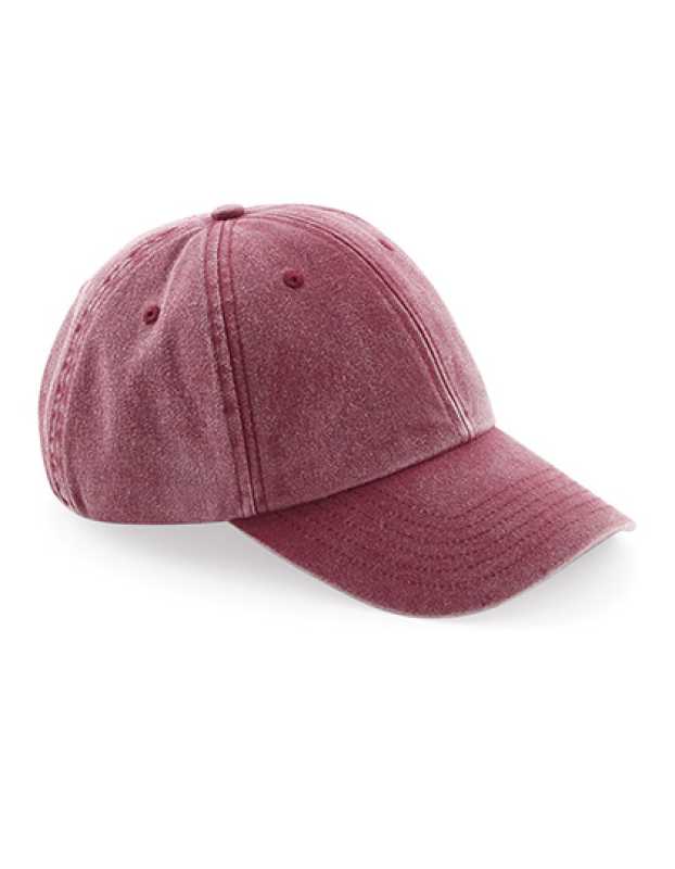 Unisex šiltovka (Beechfield Low Profile Vintage Cap) > červená (vintage)