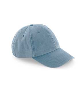 Unisex šiltovka (Beechfield Low Profile Vintage Cap) > modrá (vintage light denim)