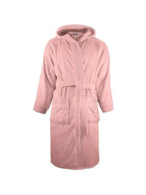Unisex župan (THE ONE Bathrobe Hooded) > ružová (salmon) > L/XL
