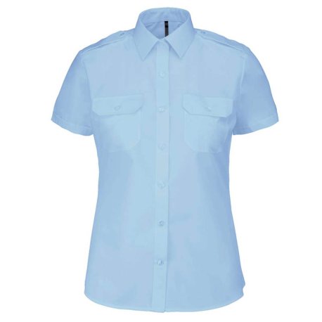Dámska košeľa (Kariban"LADIES' SHORT SLEEVE PILOT SHIRT") > modrá (sky) > 2XL