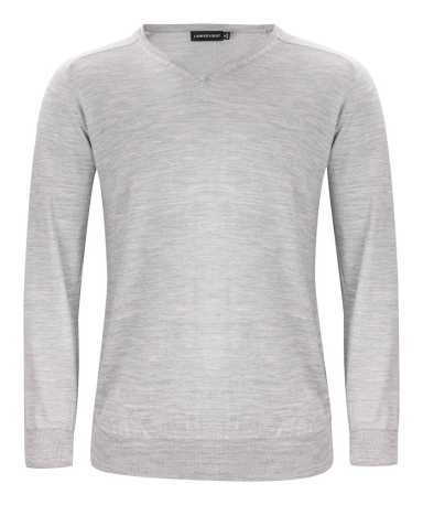 Pánsky sveter (James Harvest MERINO V-NECK) > šedá (light melange) > XL