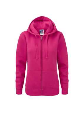 Dámska mikina (RUSSELL AUTHENTIC ZIP HOOD/W) > ružová (fuchsia) > S