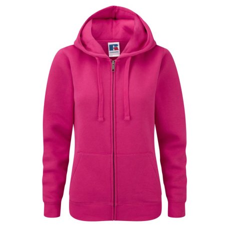 Dámska mikina (RUSSELL AUTHENTIC ZIP HOOD/W) > ružová (fuchsia) > S