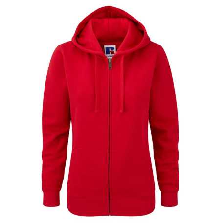 Dámska mikina (RUSSELL AUTHENTIC ZIP HOOD/W) > červená (classic) > XS