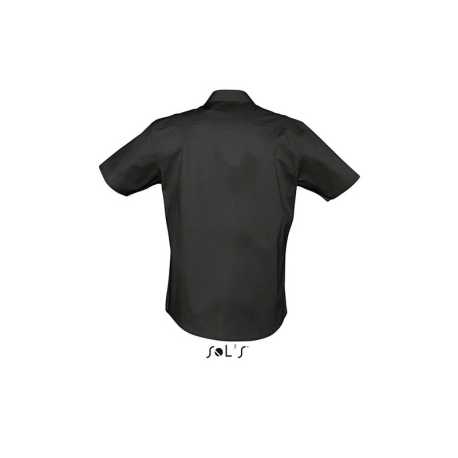 Pánska košeľa (SOLS BROADWAY MENS SHORT SLEEVE STRETCH SHIRT) > čierna > M