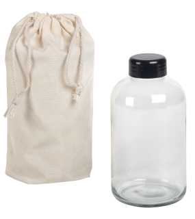 Fľaša na pitie > čierna / transparentná