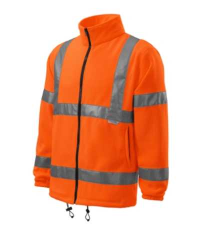 Unisex fleece bunda (RIMECK Fleece Jacket) > oranžová (reflexná) > L