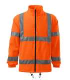 Unisex fleece bunda (RIMECK Fleece Jacket) > oranžová (reflexná) > L