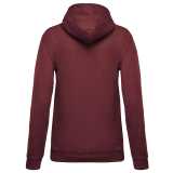 Dámska mikina(KARIBAN LADIES’ HOODIE) > červená (wine) > S