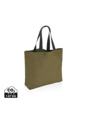 Nefarbená veľká taška Impact z 240g recykl. canvas AWARE > zelená