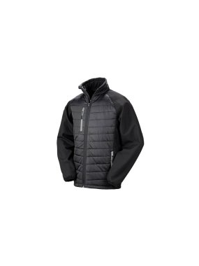 Pánska bunda (RESULT COMPASS PADDED SOFTSHELL JACKET) > čierna / šedá > S