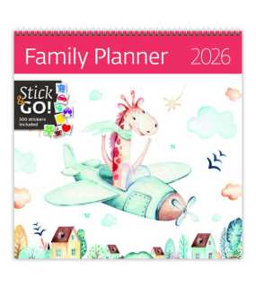 Nástenný kalendár (Family Planner 2026) - 30 x 30 cm
