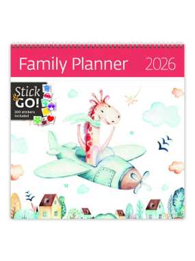 Nástenný kalendár (Family Planner 2026) - 30 x 30 cm