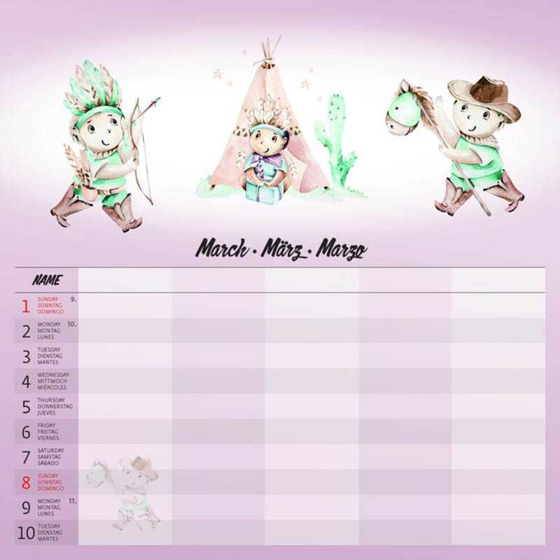 Nástenný kalendár (Family Planner 2026) - 30 x 30 cm