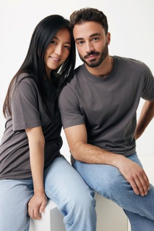Tričko Iqoniq Kakadu relaxed fit z recykl. bavlny > šedá (anthracit) > L