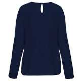 Dámska blúzka (KARIBAN LADIES' LONG-SLEEVED CREPE BLOUSE) > modrá(deep sea) > 36