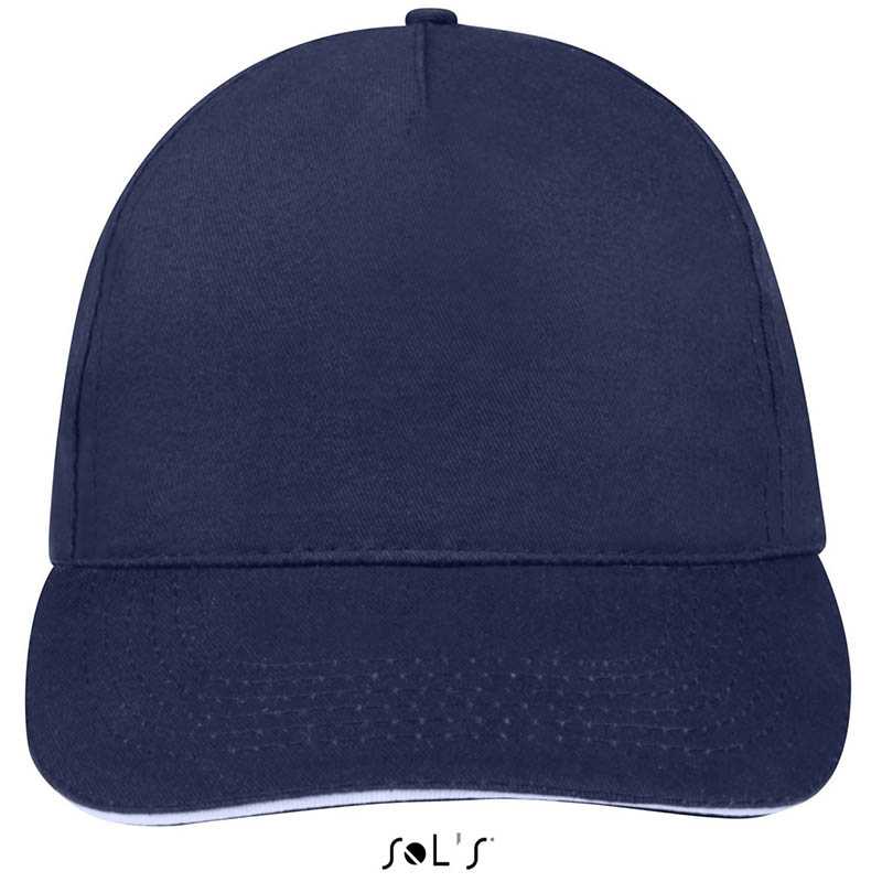 5 panelová šiltovka (SOLS SUNNY FIVE PANELS CAP) > modrá (frenchnavy) / biela