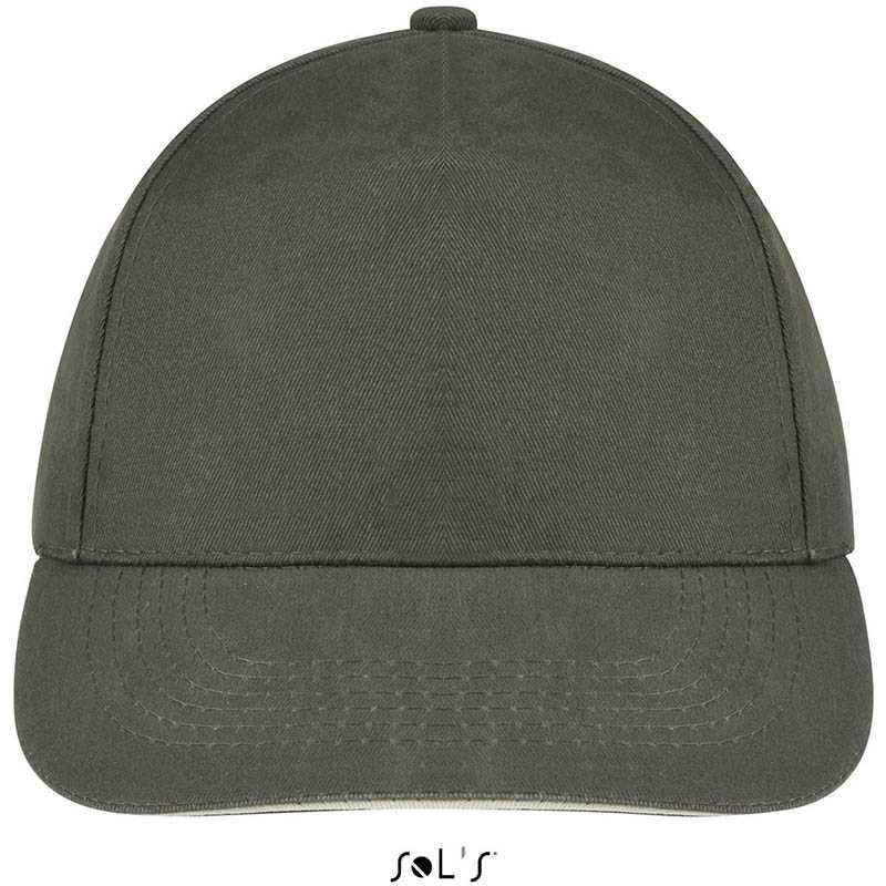 5 panelová šiltovka (SOLS SUNNY FIVE PANELS CAP) > zelená (army) / béžová