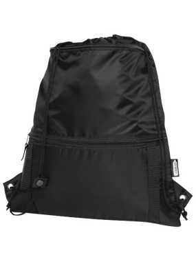 GRS recyklovaná taška se stahovací šňůrkou o objemu 9 litrů Adventure>čierna