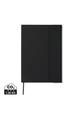 Zápisník VINGA Baltimore z GRS recykl. papiera a PU > čierna