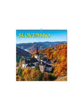 Nástenný kalendár (Slovensko 2026) - 33 x 33 cm