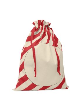 Veľké bavlnené Santa vrecúško > červená