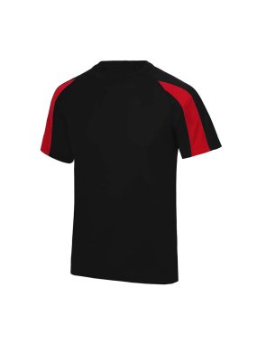 Pánske tričko (Just Cool CONTRAST COOL T) > čierna (jet) / červená (fire) > 2XL
