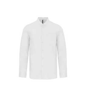 Pánska košeľa (KARIBAN MEN'S LONG SLEEVE MANDARIN COLLAR SHIRT) > biela > L