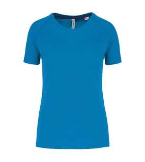 Dámske tričko (LADIES' RECYCLED ROUND NECK SPORTS T-SHIRT) > modrá (aqua) > M