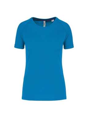 Dámske tričko (LADIES' RECYCLED ROUND NECK SPORTS T-SHIRT) > modrá (aqua) > M