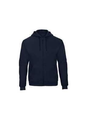 Unisex mikina (B&C Hooded full zip sweatshirt 50/50) > modrá(navy) > L