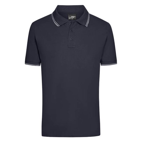 Pánska polokošeľa (DAIBER Men's Polo) > modrá (navy) / biela > XL