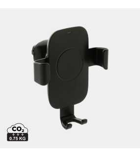 Držiak telefónu do auta s 10W Qi z RCS recyklovaného plastu > čierna