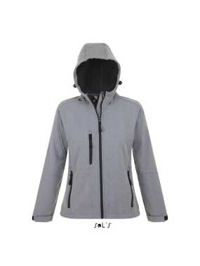 Dámska softshell bunda (SOLS WOMEN WOMENS HOODED SOFTSHELL) > šedá (melange) > XL