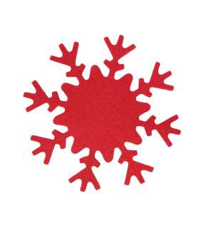 Podložky pod šálky z plsti  > červená