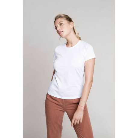 Dámske tričko (KARIBAN LADIES SHORT SLEEVE NECK T-SHIRT) > biela > M