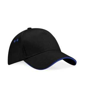 5 panelová unisex šiltovka(BF 5 Panel Cap - Sandwich Peak)>čierna/modrá(bright royal)
