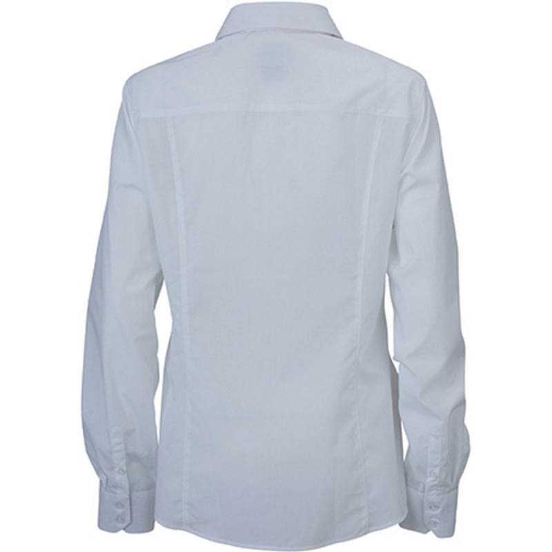 Dámska košeľa (JN Ladies' Plain Shirt) > biela / čierna > XS
