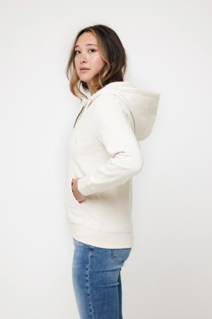 Mikina na zips s kapucňou Iqoniq Abisko z recykl. bavlny > hnedá (natural raw) > L