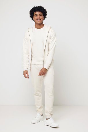 Mikina na zips s kapucňou Iqoniq Abisko z recykl. bavlny > hnedá (natural raw) > L