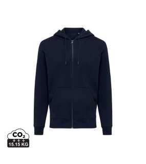 Mikina na zips s kapucňou Iqoniq Abisko z recykl. bavlny > modrá (navy) > M