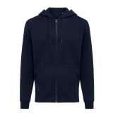 Mikina na zips s kapucňou Iqoniq Abisko z recykl. bavlny > modrá (navy) > 5XL